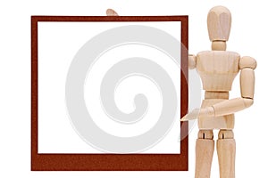 Wooden dummy with blank tag