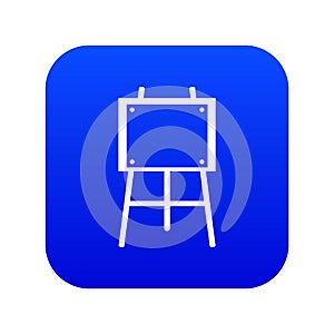 Wooden easel icon digital blue