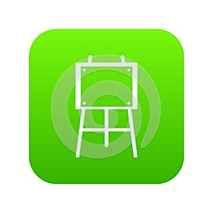 Wooden easel icon digital green