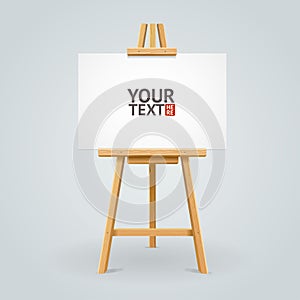 Wooden easel. Vector