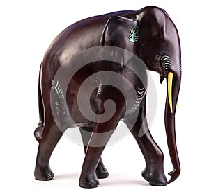 Wooden elephant figurine