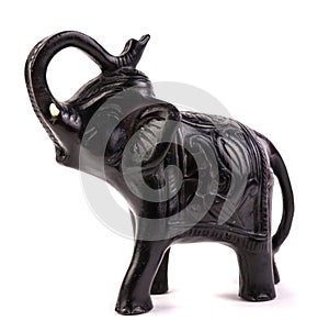 Wooden elephant figurine