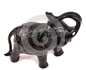 Wooden elephant figurine