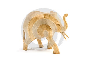 Wooden elephant sculpture