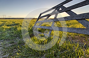 Wooden Fence in Field