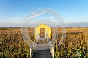 wooden fence on a field / Sunset on the beach / sunset over the river