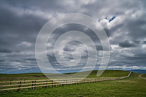 Wooden fence in Ireland