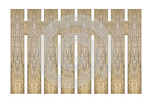 Wooden fence isolated white background