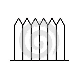 Wooden fence linear icon