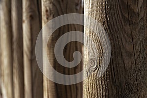 Wooden fence in prespective