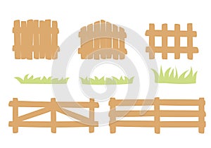 Wooden fence - spring and summer