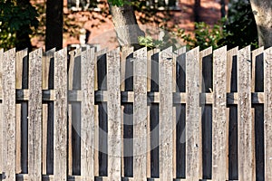 Wooden fence used as notice board