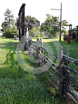 Wooden fence of yesterday