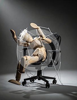 Corporate Puppet Controlled by Invisible Strings