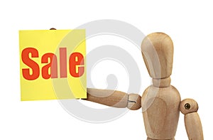 Wooden figure with sale