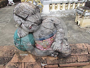 Wooden figure Wat Chai Mongkol