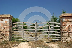 Wooden finca gates