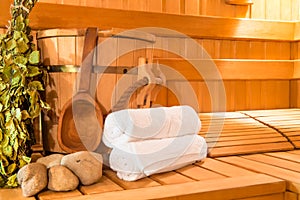 Wooden Finnish sauna