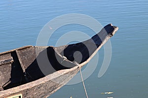 wooden fisherman\'s boat for lagoon-