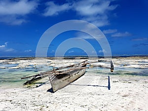 Wooden fishermans boat