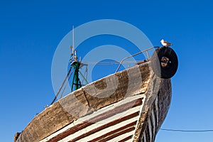 Wooden fishing boat, Essaouira, Morocco