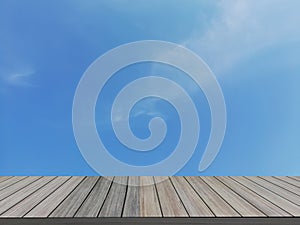 Wooden floor with blurred background