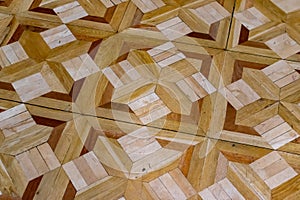 wooden floor with brown slats. background or texture