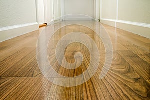 Wooden floor in hallway