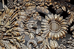 Wooden flower pattern