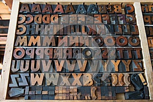 Wooden font type