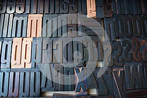 Wooden font type