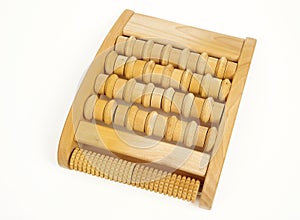 Wooden foot massage roller