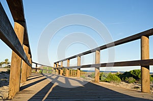 Wooden footbridge