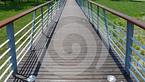 Wooden footbridge