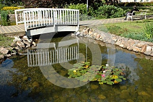 Wooden footbridge