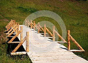 Wooden footbridge