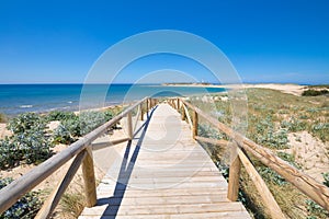 Wooden footbridge to Varadero Beach in Trafalgar Cape Natural Park