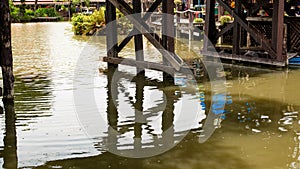 Wooden footbridge Are in tourist