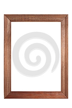 Wooden frame isolated