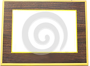 Wooden frame isolated