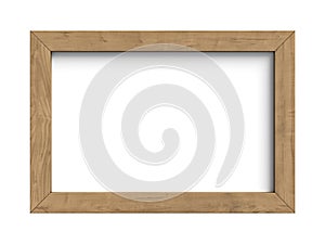 Wooden frame isolated on a white background