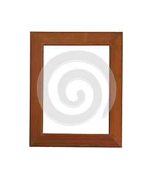 Wooden frame Picture isolated on white background