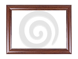 Wooden frame on the white background with clipping path