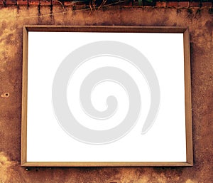 Wooden Frame with white space