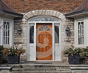 Wooden front door