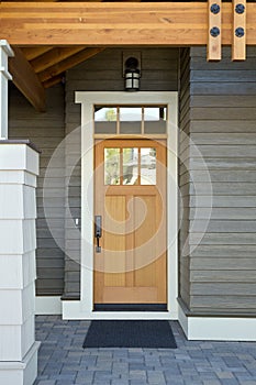 Wooden Front Door of a Home