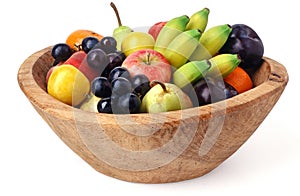 Wooden fruit bowl