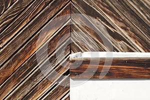 Wooden garage door detail