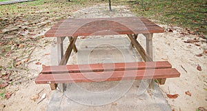 Wooden garden table and chairs