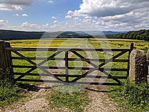 Wooden gate in the Peak District